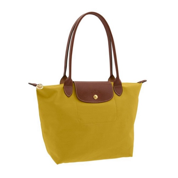 Longchamp Bags Longchamp Le Pliage Mustard Yellow Cognac Brown
